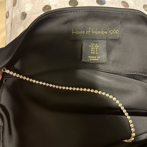 Black Satin size small Cami with Rhinestones - Picture 7 of 7